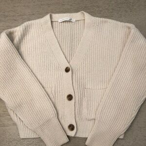 Altar’d State Cozy Cream Cardigan Sweater